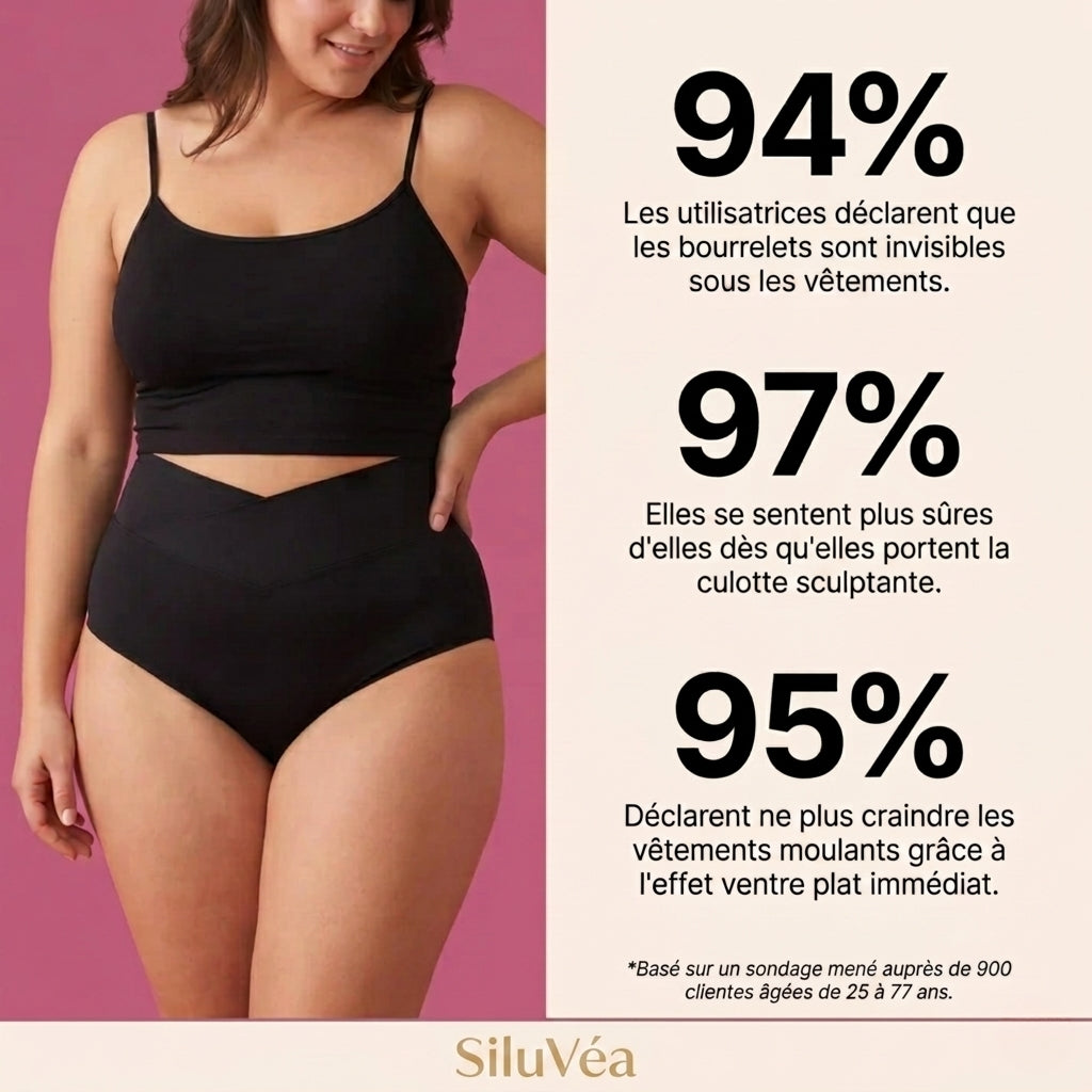 SiluVéa™ – Culotte Gainante Taille Haute Confort Sculptant