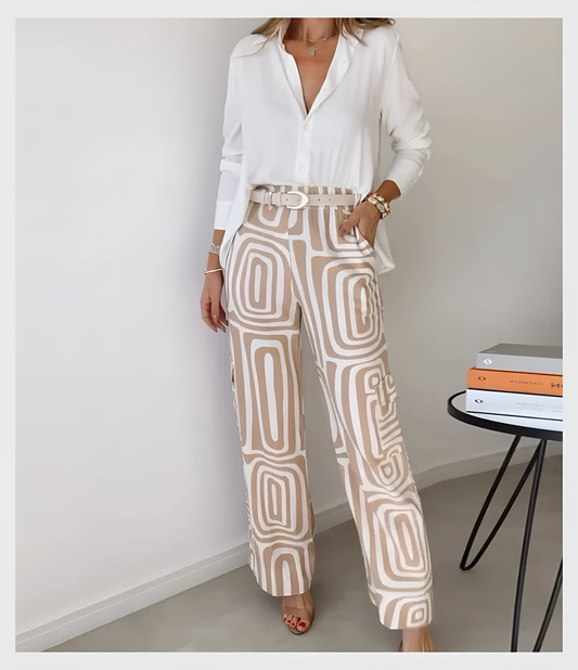 Pantalon chic - chemisier et ceinture offerts