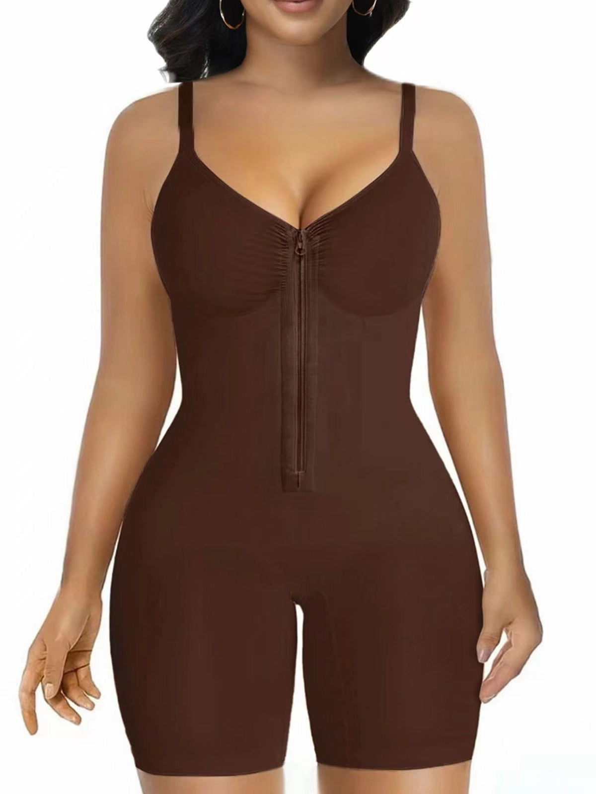 ZYLORA™-Body gainant à fermeture éclair avec contrôle du ventre