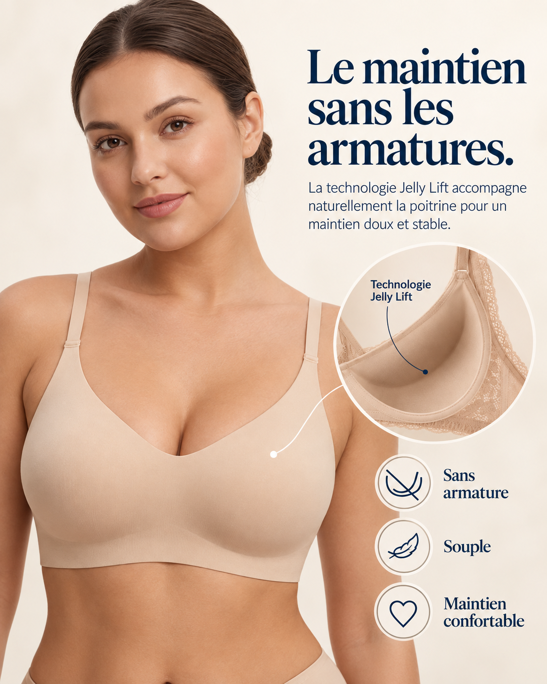 Lacéa™ — Soutien-gorge Jelly Lift dos dentelle