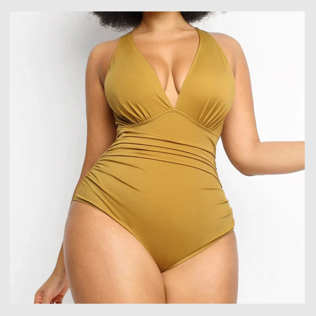 AquaSculpt™ -Maillot de Bain Plongeant – Sublimez Votre Silhouette