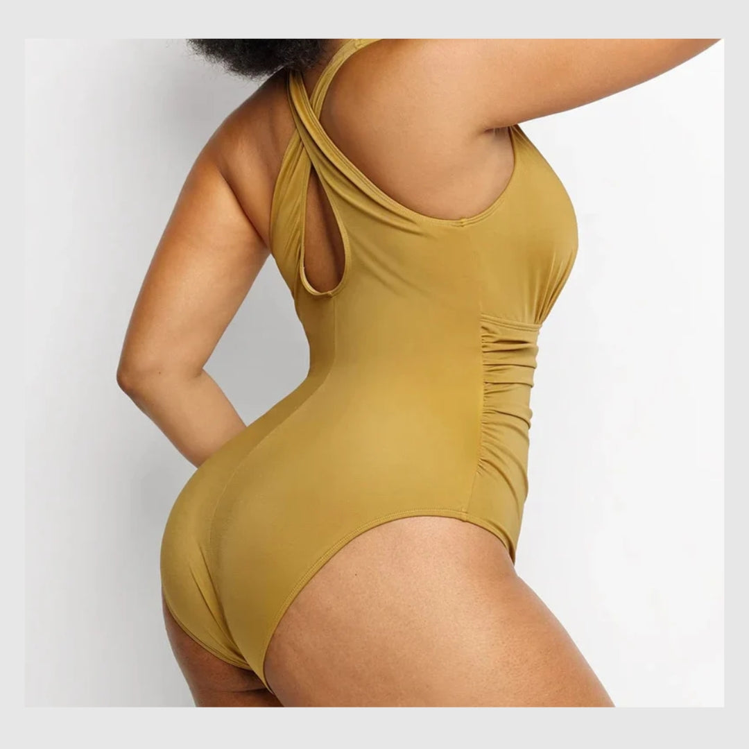 AquaSculpt™ -Maillot de Bain Plongeant – Sublimez Votre Silhouette