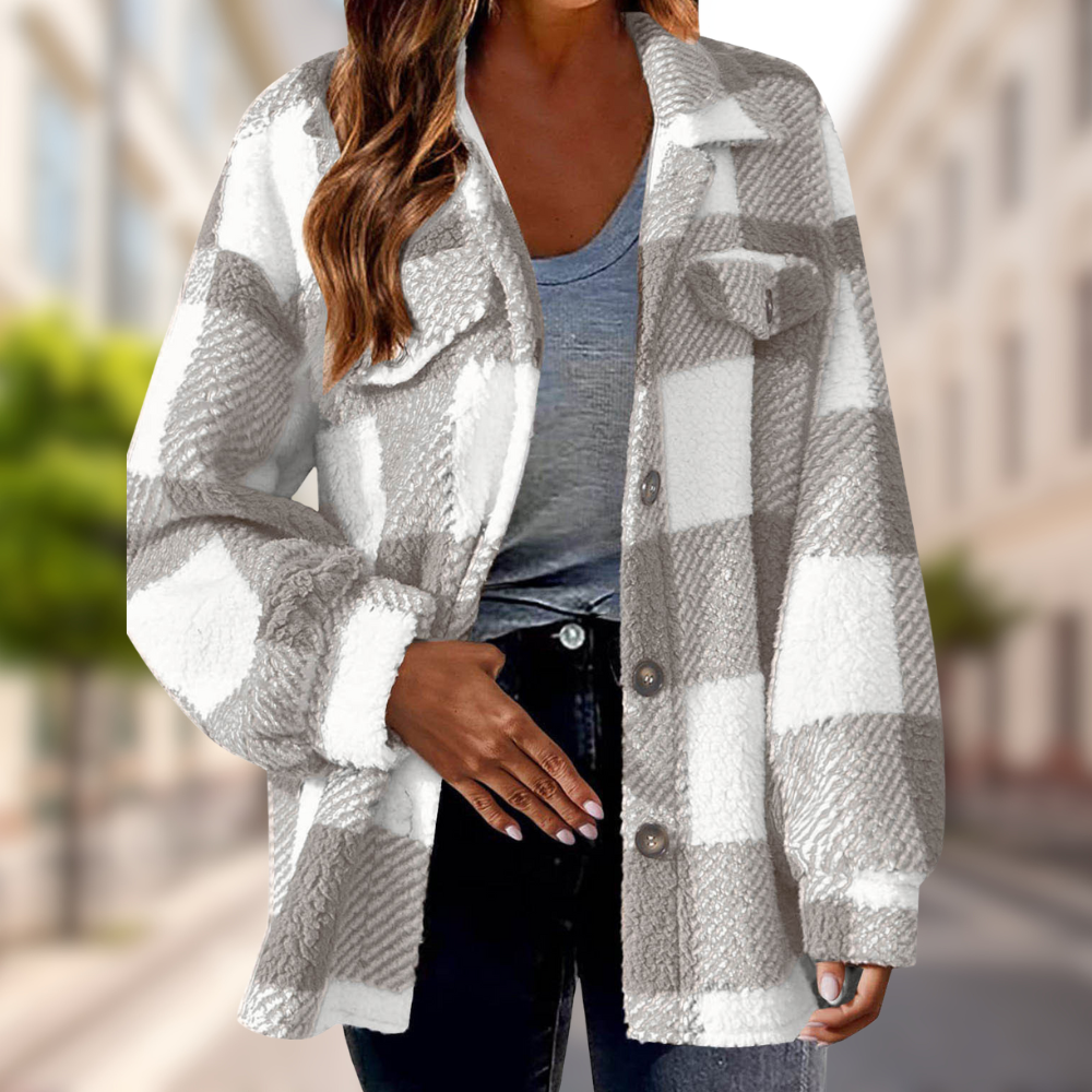 Chaudélia – Veste à Carreaux Confort Chic