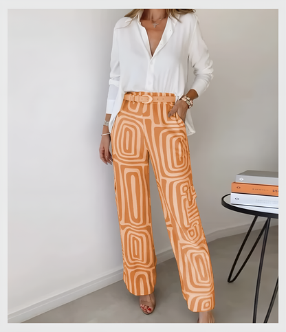 Pantalon chic - chemisier et ceinture offerts