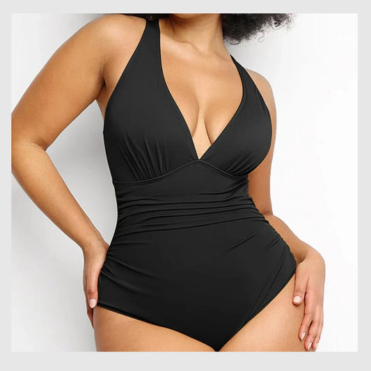 AquaSculpt™ -Maillot de Bain Plongeant – Sublimez Votre Silhouette