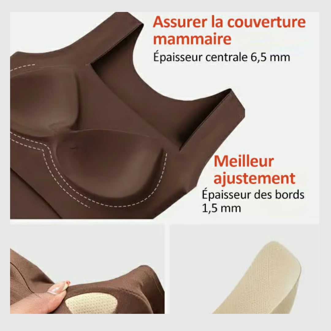 Débardeur Compression Col En U – Soutien-gorge Intégré – Gainant Femme Sans Couture