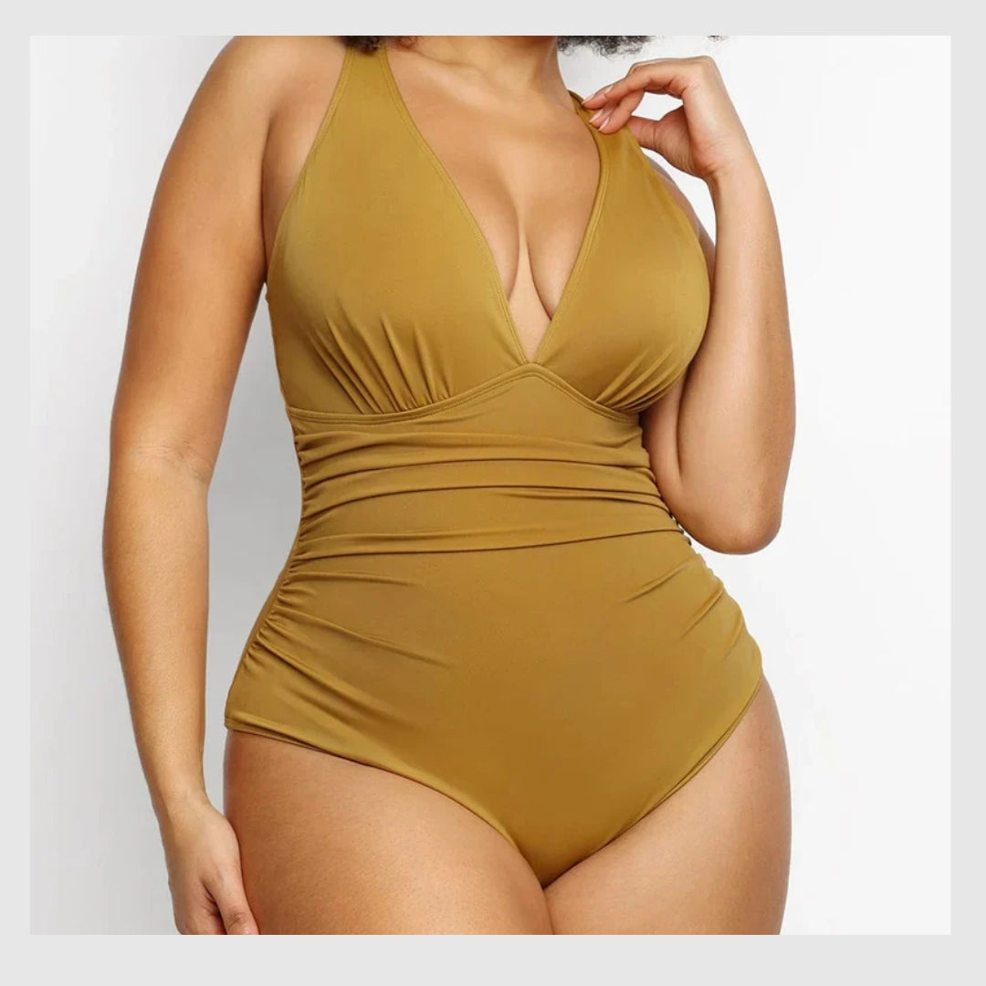 AquaSculpt™ -Maillot de Bain Plongeant – Sublimez Votre Silhouette