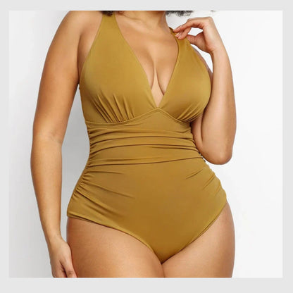 AquaSculpt™ -Maillot de Bain Plongeant – Sublimez Votre Silhouette