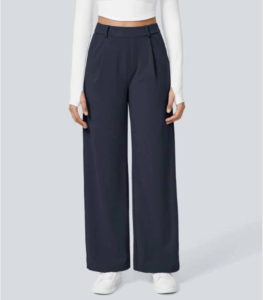 Pantalon Élise™ | Pantalon Tailleur Large Confort | Collection Essentielle
