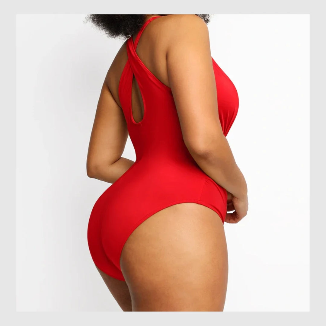 AquaSculpt™ -Maillot de Bain Plongeant – Sublimez Votre Silhouette