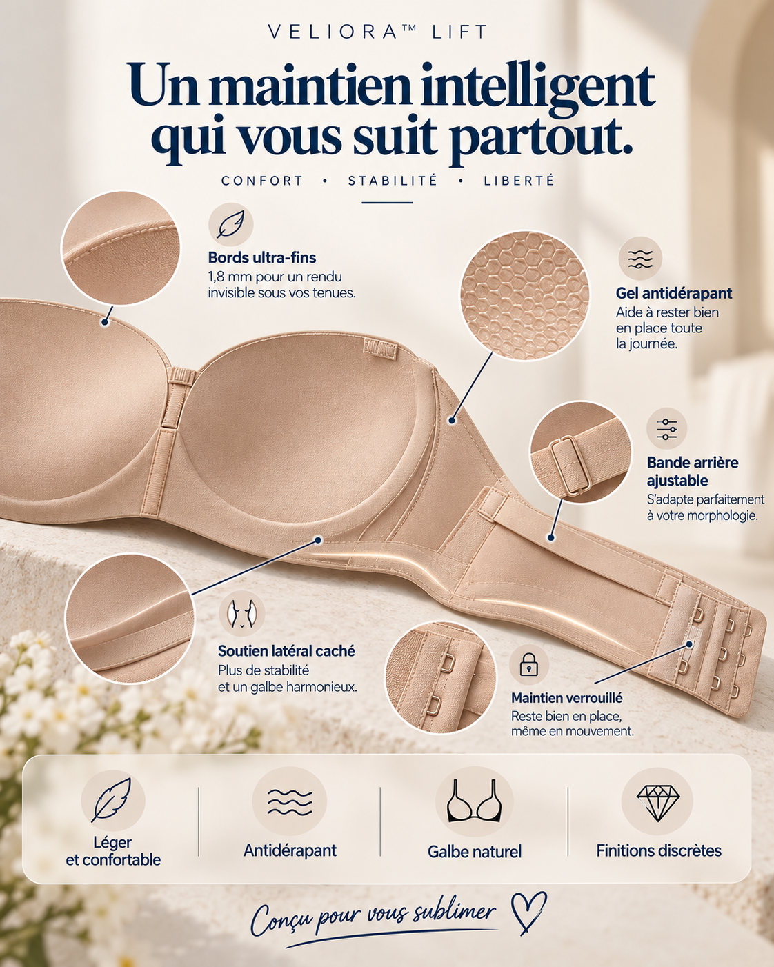 Veliora™ Lift — Soutien-gorge Push-Up Sans Bretelles