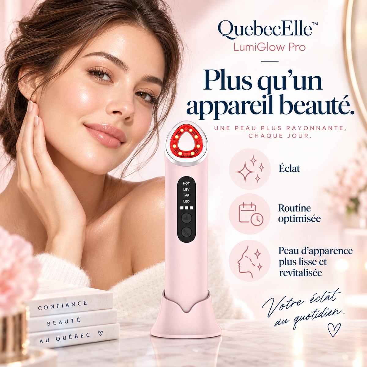 QuebecElle™ LumiGlow Pro — Votre rituel éclat à la maison