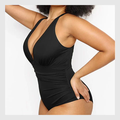 AquaSculpt™ -Maillot de Bain Plongeant – Sublimez Votre Silhouette