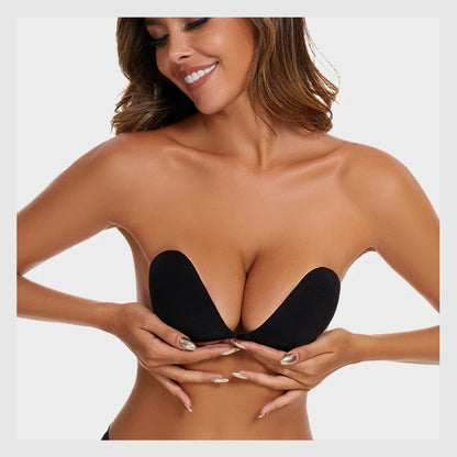 VelvaLift™-Soutien-gorge push-up invisible adhésif à fermeture frontale
