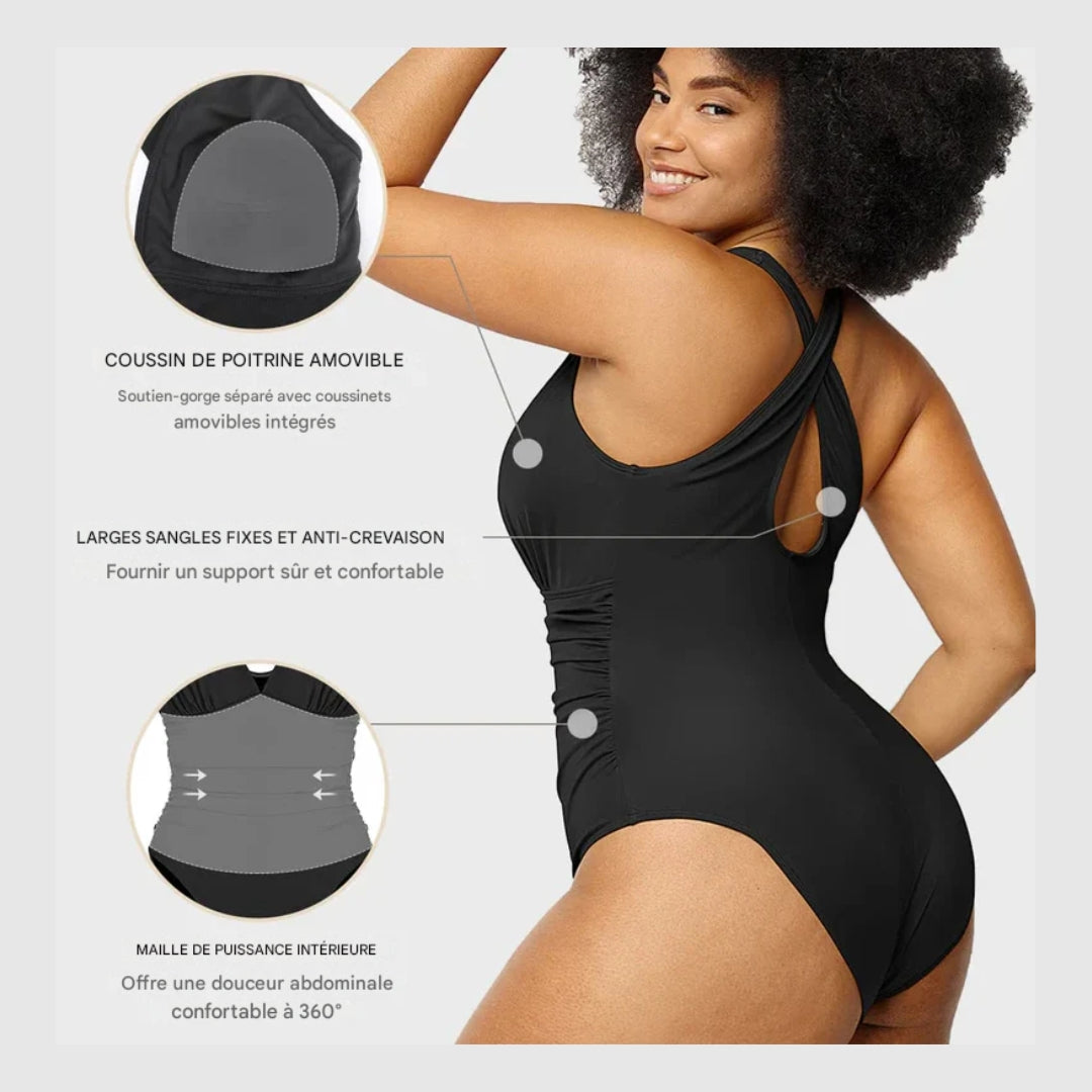 AquaSculpt™ -Maillot de Bain Plongeant – Sublimez Votre Silhouette