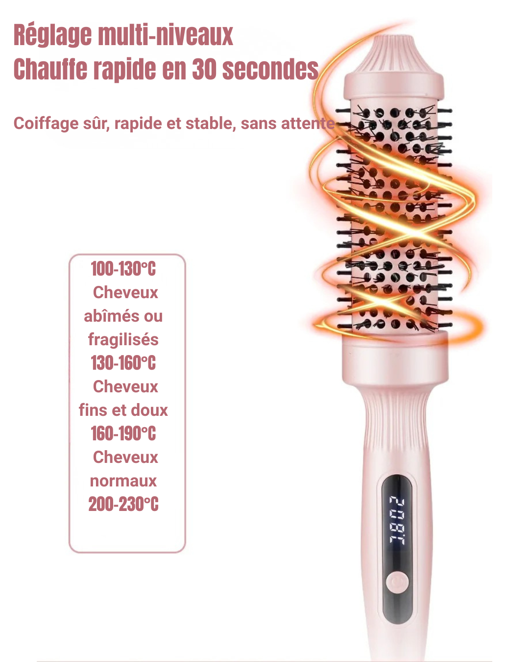Volumyra™ – Brosse Chauffante 2-en-1 pour Volume & Brushing Facile