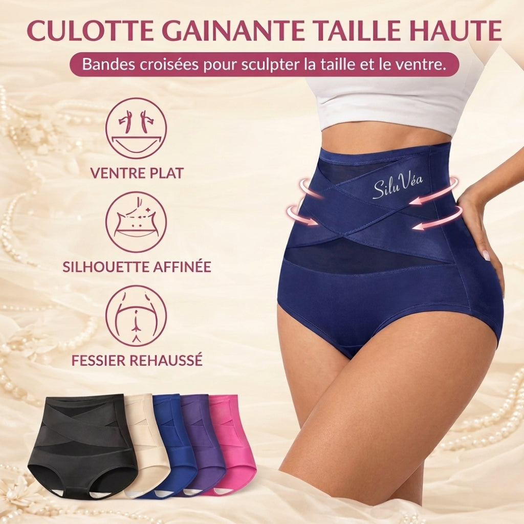 SiluVéa™ – Culotte Gainante Taille Haute Confort Sculptant