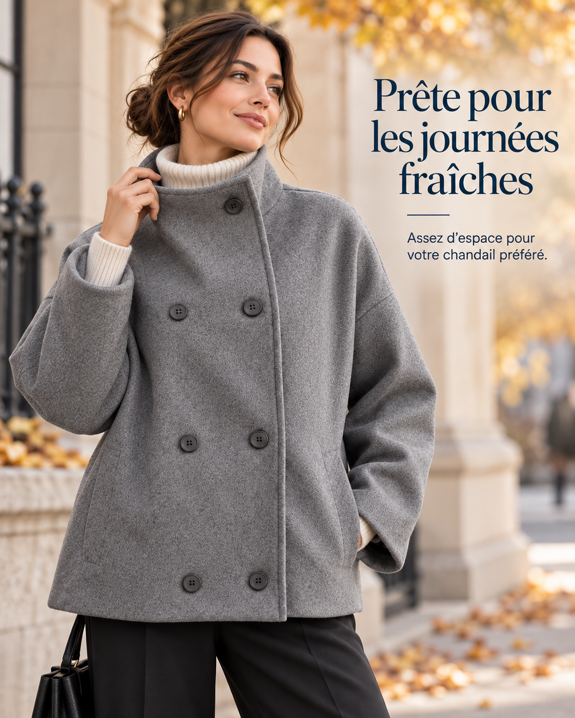 Élodie™ — Veste chaude à col montant pour femme