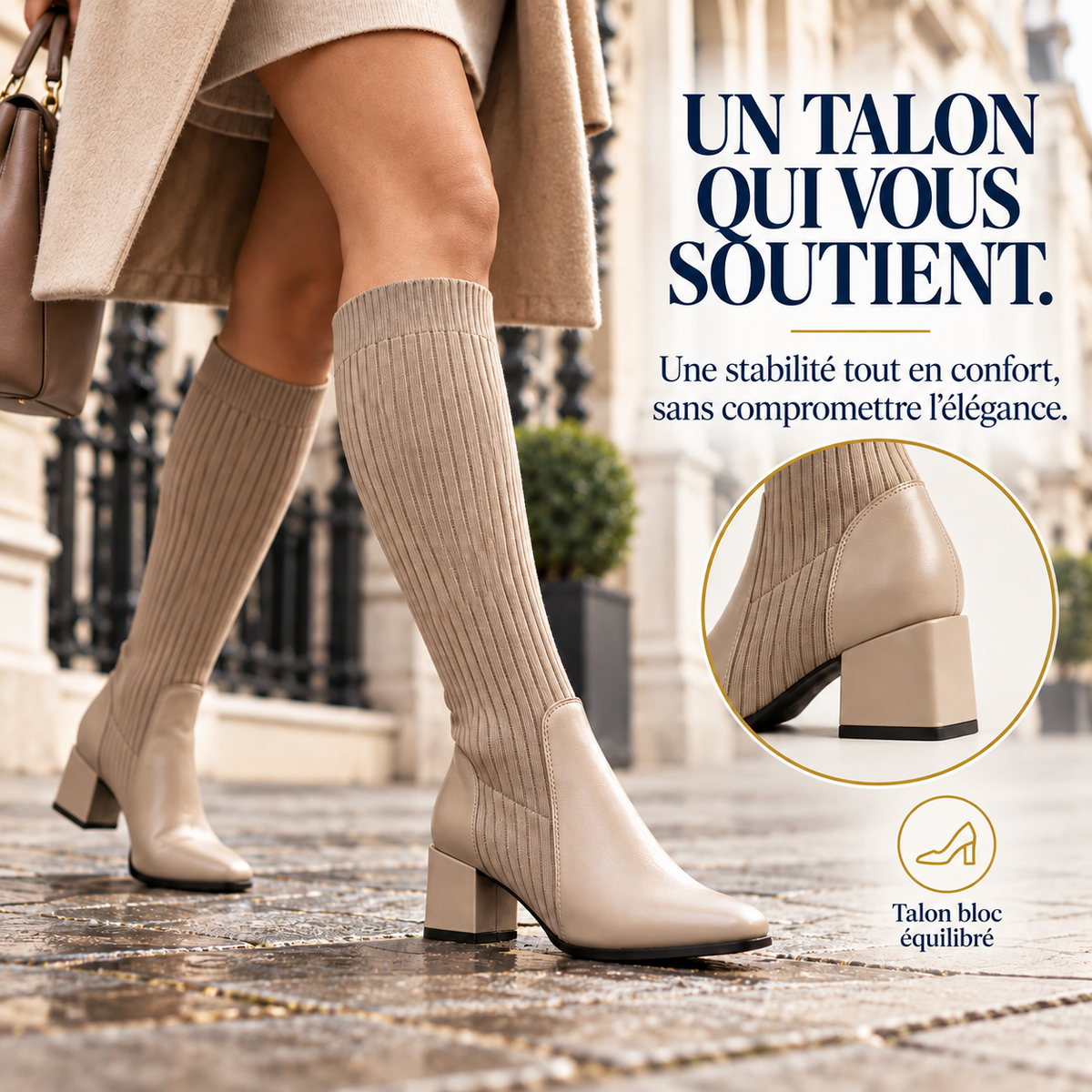 Élancia™-Bottes hautes extensibles pour mollets larges