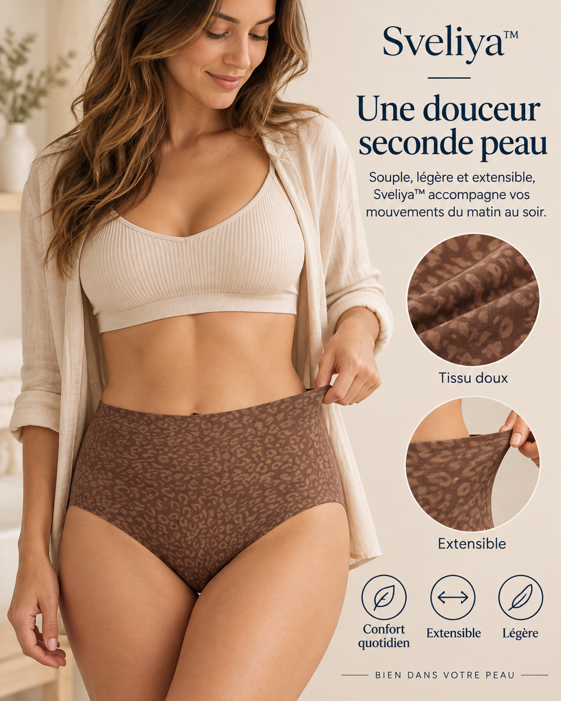 Sveliya™ — Culottes Gainantes Invisibles Taille Haute | Pack 3 ou 5