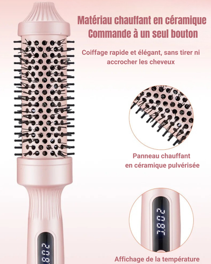 Volumyra™ – Brosse Chauffante 2-en-1 pour Volume & Brushing Facile