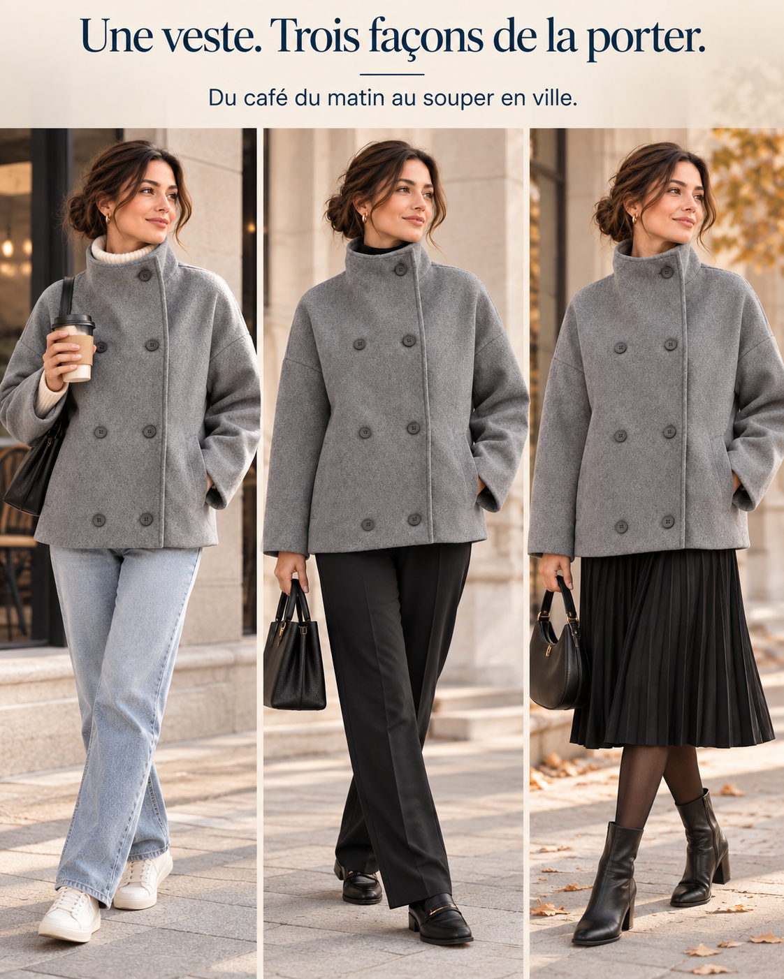 Élodie™ — Veste chaude à col montant pour femme