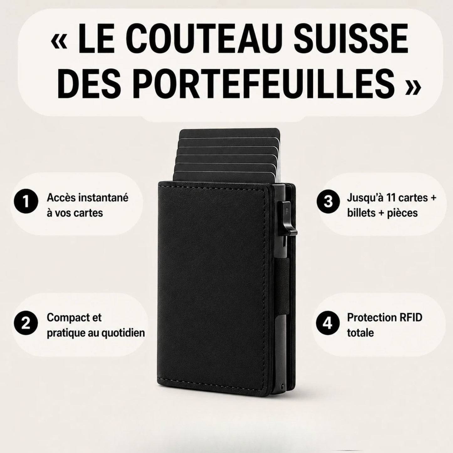 Le Portefeuille NORDÖ Slim™ — Porte-cartes compact anti-RFID.
