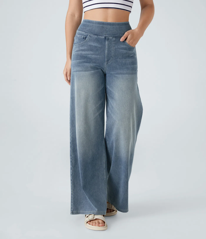 Jean Bootcut Taille Haute – Confort Extensible & Style Intemporel