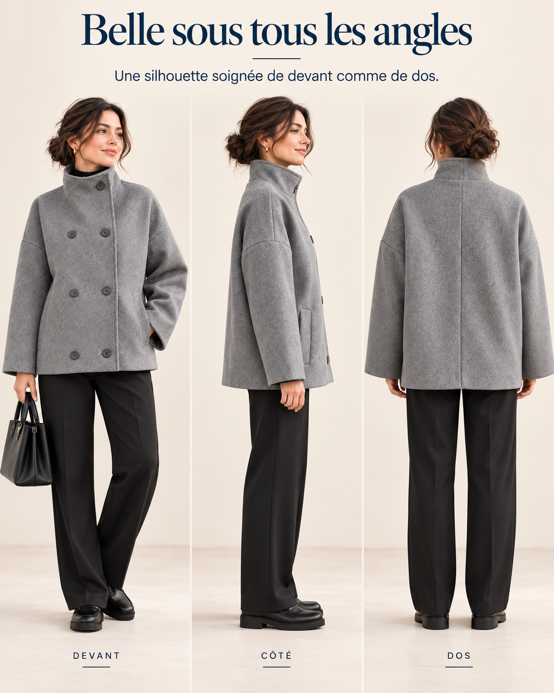 Élodie™ — Veste chaude à col montant pour femme
