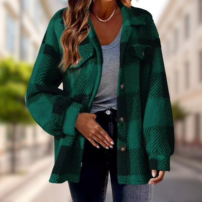 Chaudélia – Veste à Carreaux Confort Chic