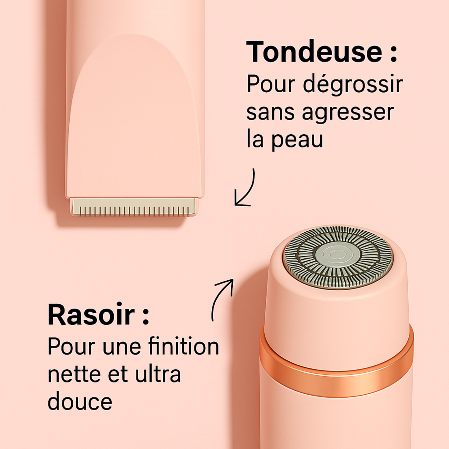 Rasoir VeluraPro 2-en-1 — Peau douce, zéro irritation, résultat pro à la maison.