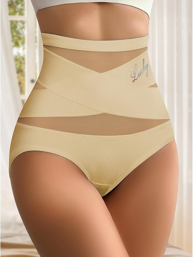 SveltaDouce™ – Pack de 5 Culottes Gainantes Invisibles Taille Haute pour Femme