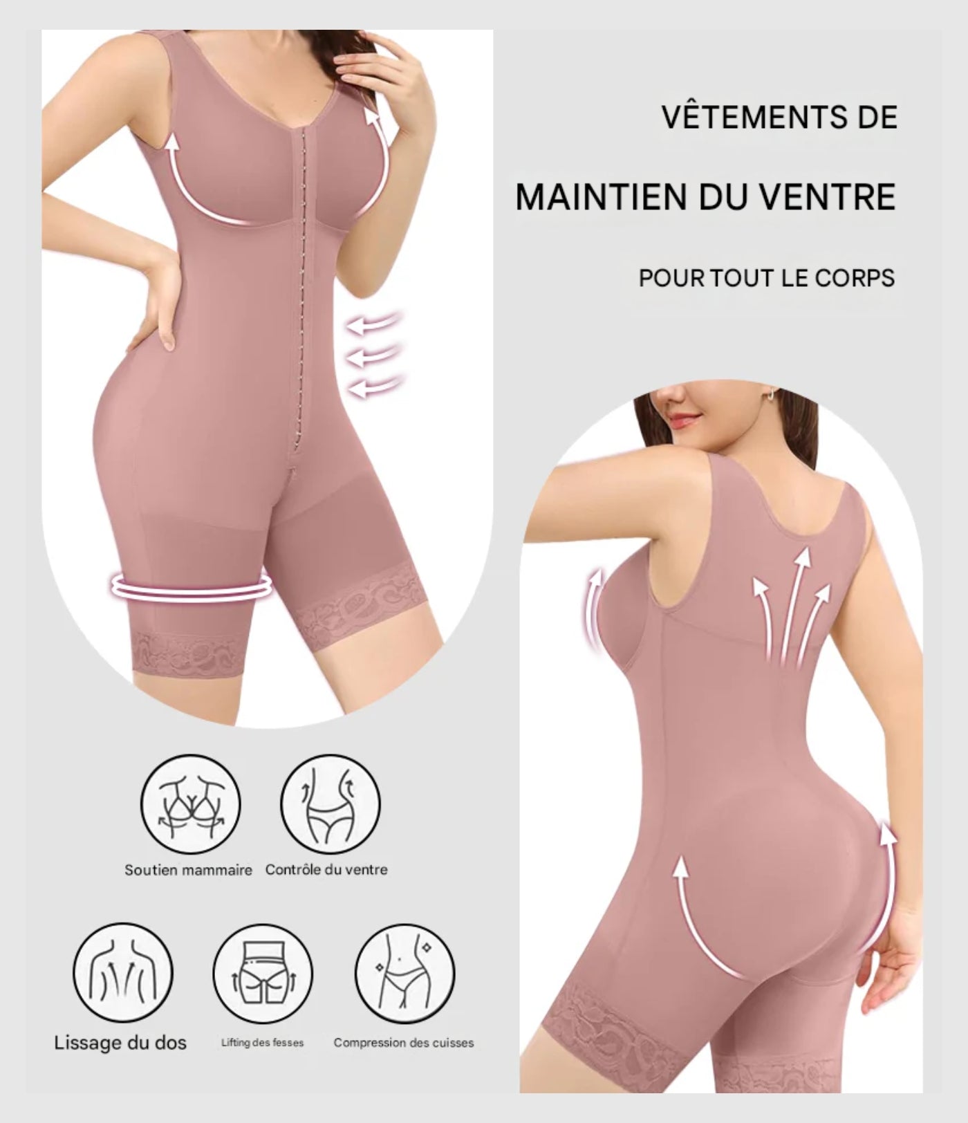 YanaSculpt™ – Sous-vêtement gainant à double compression avec soutien-gorge