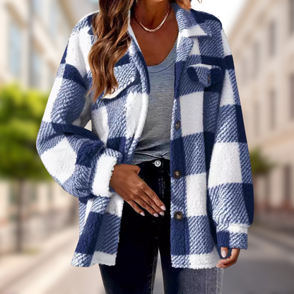 Chaudélia – Veste à Carreaux Confort Chic