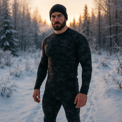 PolarCore™-Ensemble Thermique Doublé Polaire pour l’Hiver Québécois