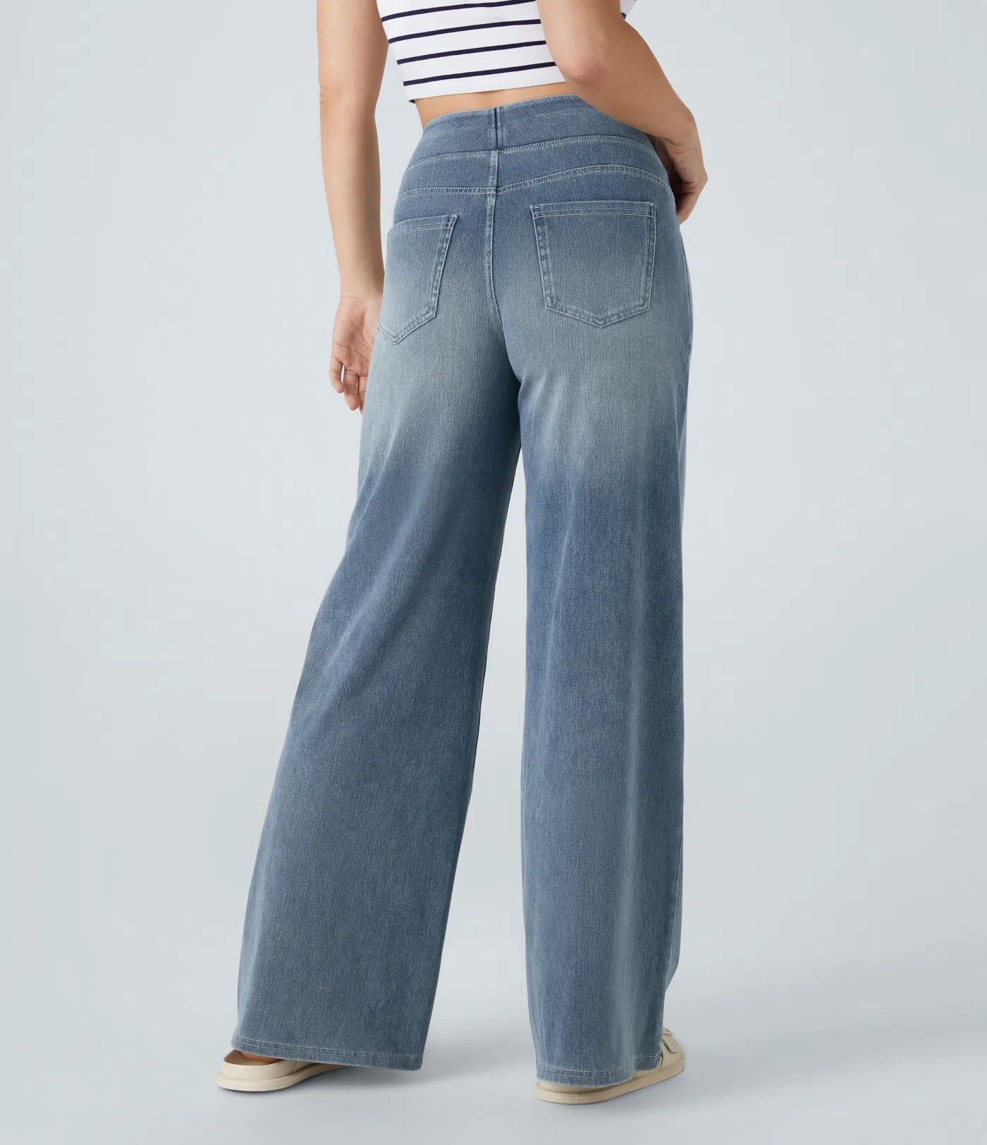 Jean Bootcut Taille Haute – Confort Extensible & Style Intemporel