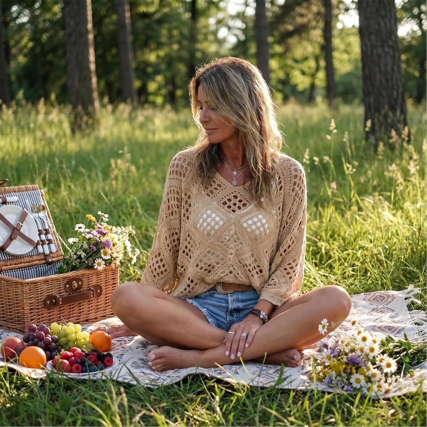 Bohélia™ – Haut Crochet Bohème Léger & Flatteur