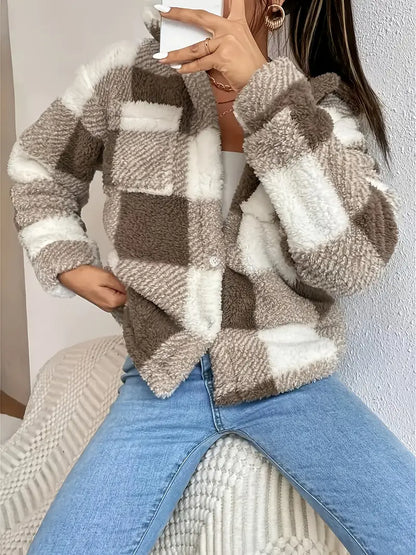 Chaudélia – Veste à Carreaux Confort Chic