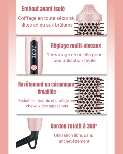 Volumyra™ – Brosse Chauffante 2-en-1 pour Volume & Brushing Facile