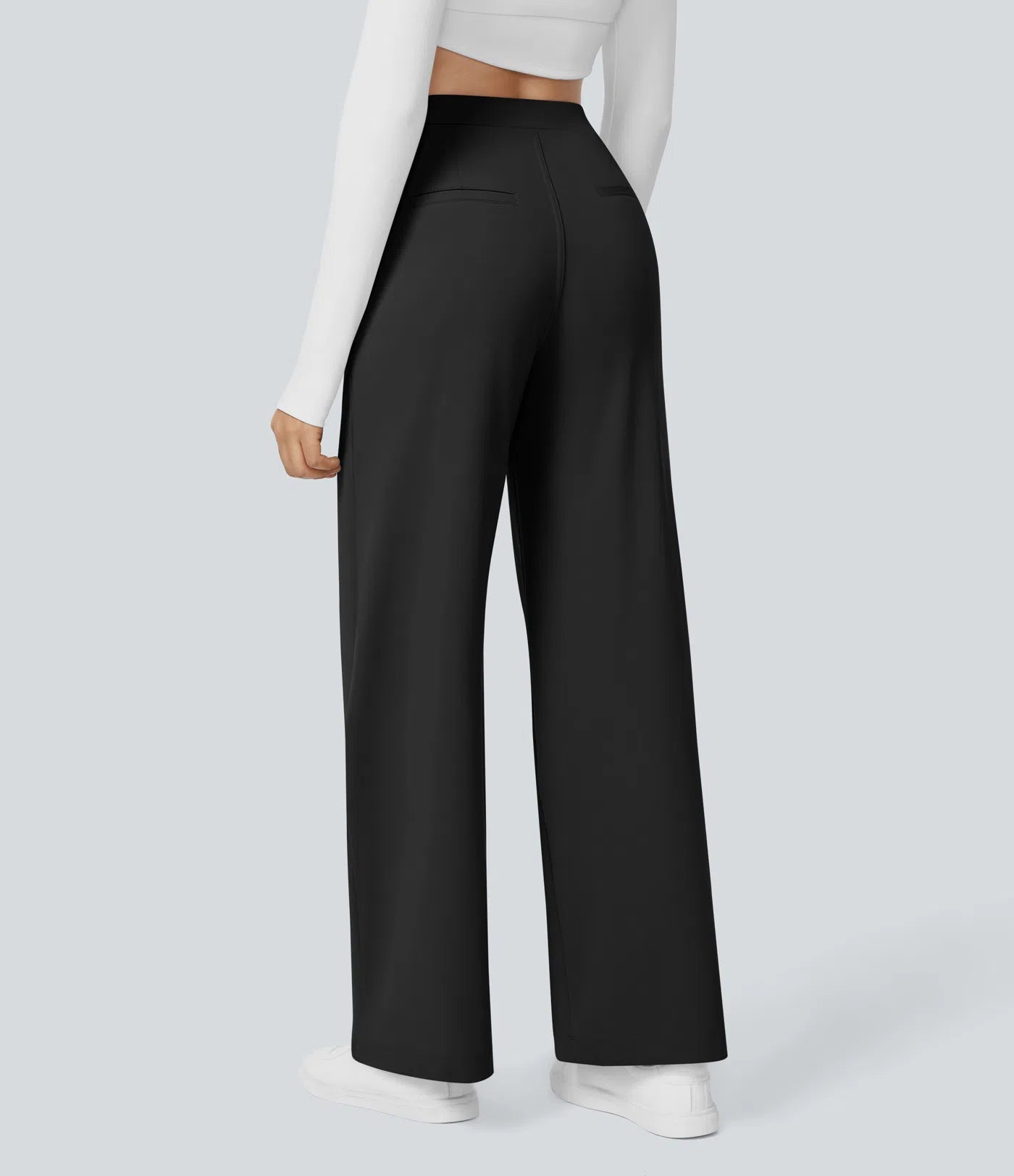PureChic™ – Pantalon Taille Haute à Coupe Droite