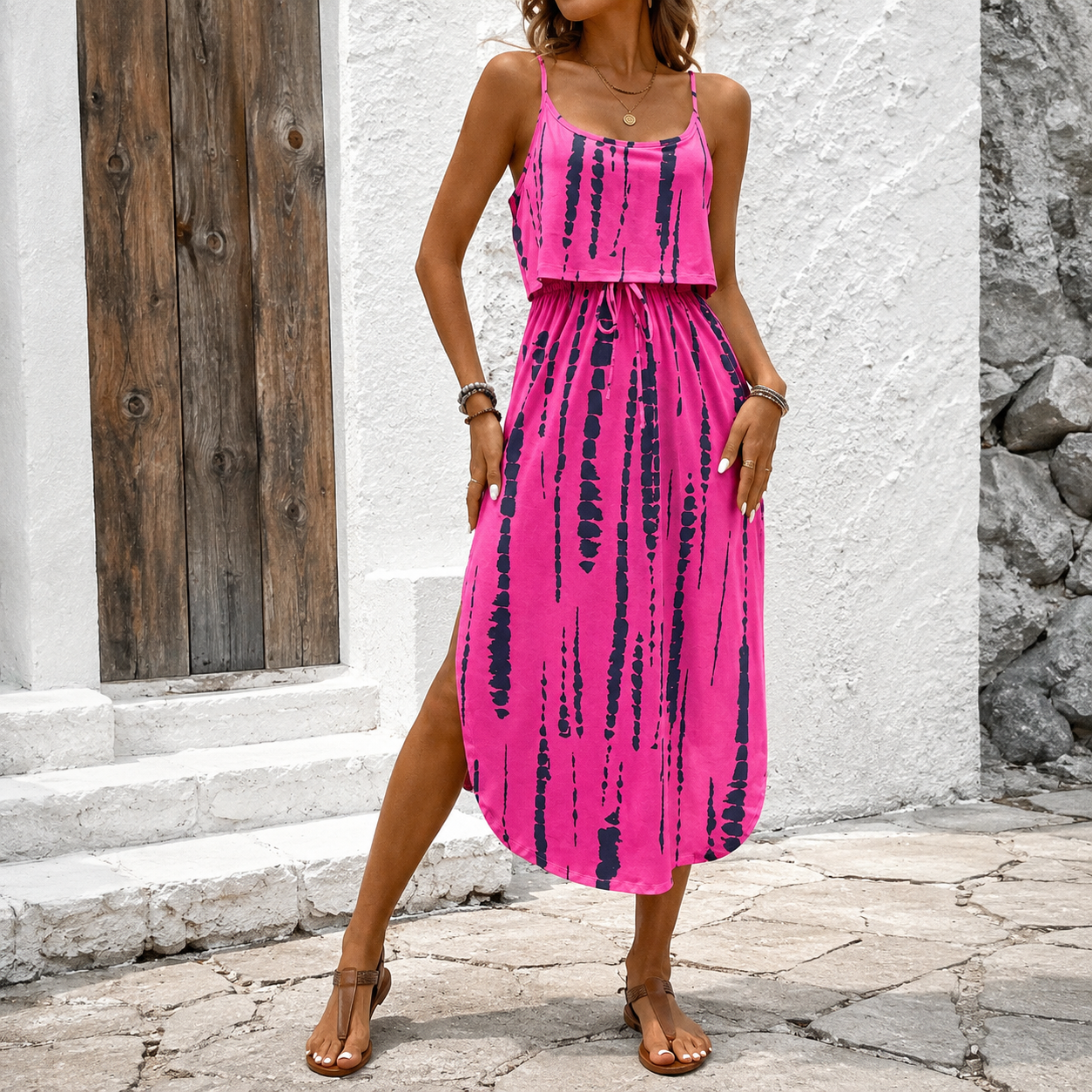 TIFA™ — Robe estivale fluide à taille ajustable