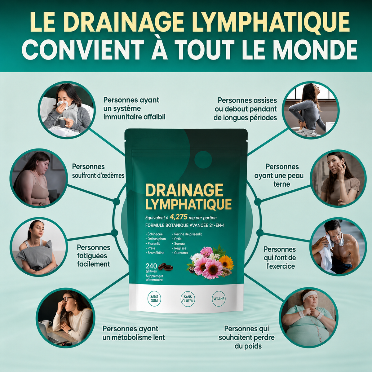 Drainage Lymphatic™ — Complexe végétal pour une sensation de légèreté