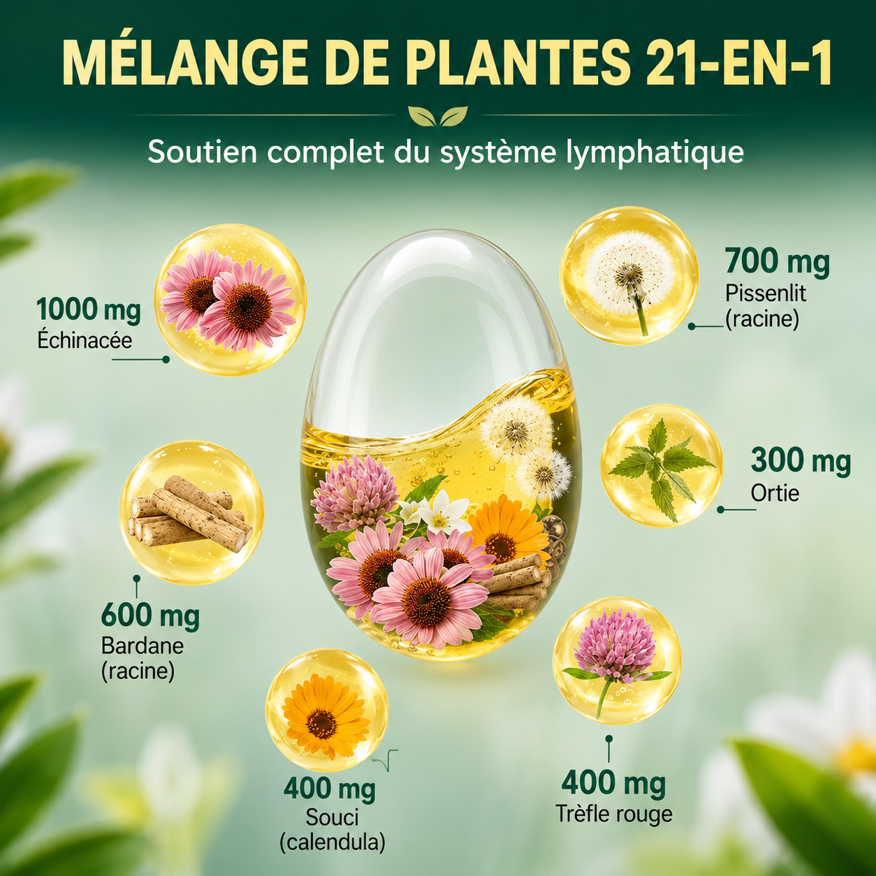 Drainage Lymphatic™ — Complexe végétal pour une sensation de légèreté