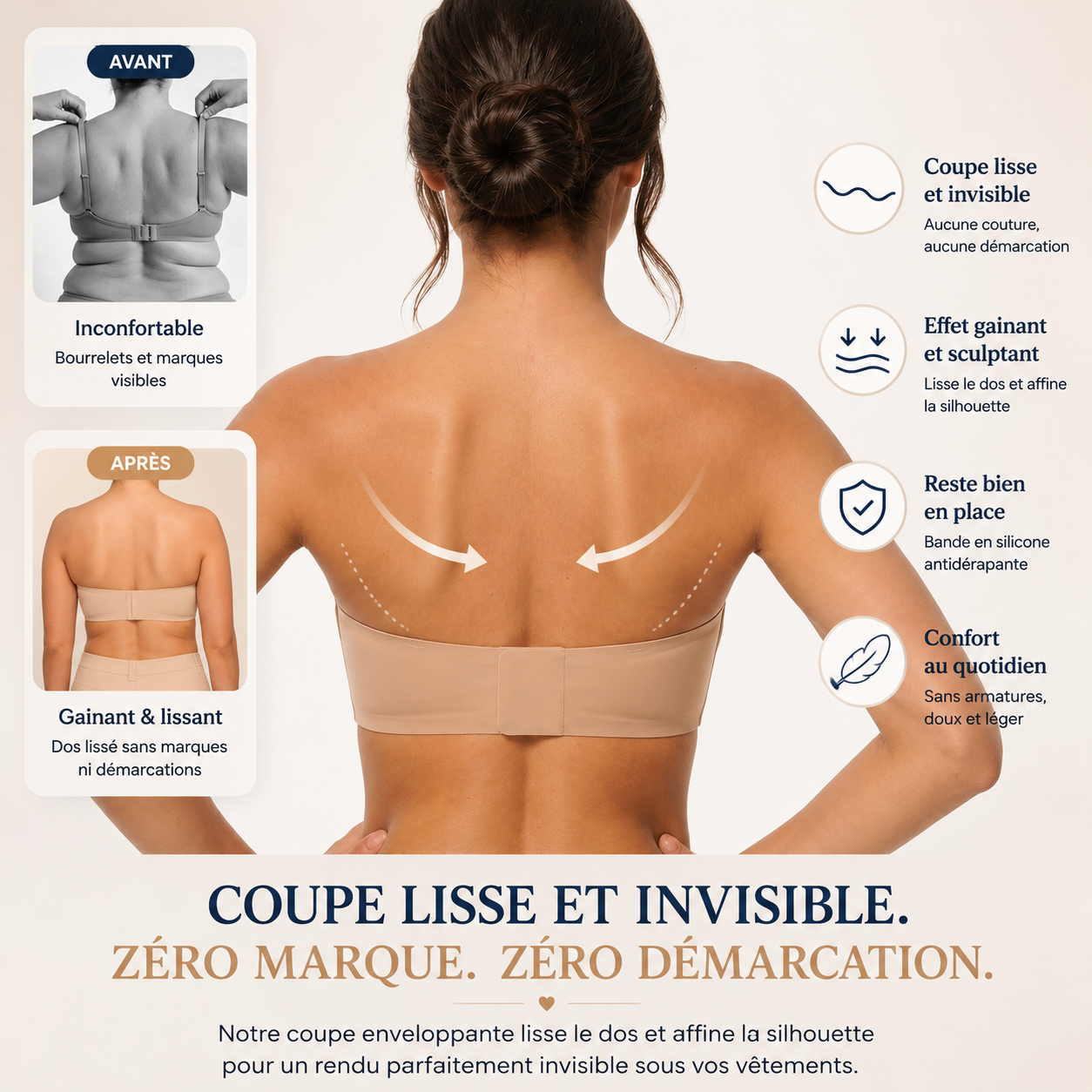 Soutien-gorge Invisible Sans Bretelles BelleSûre™