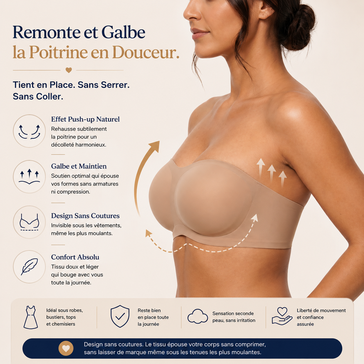 Soutien-gorge Invisible Sans Bretelles BelleSûre™