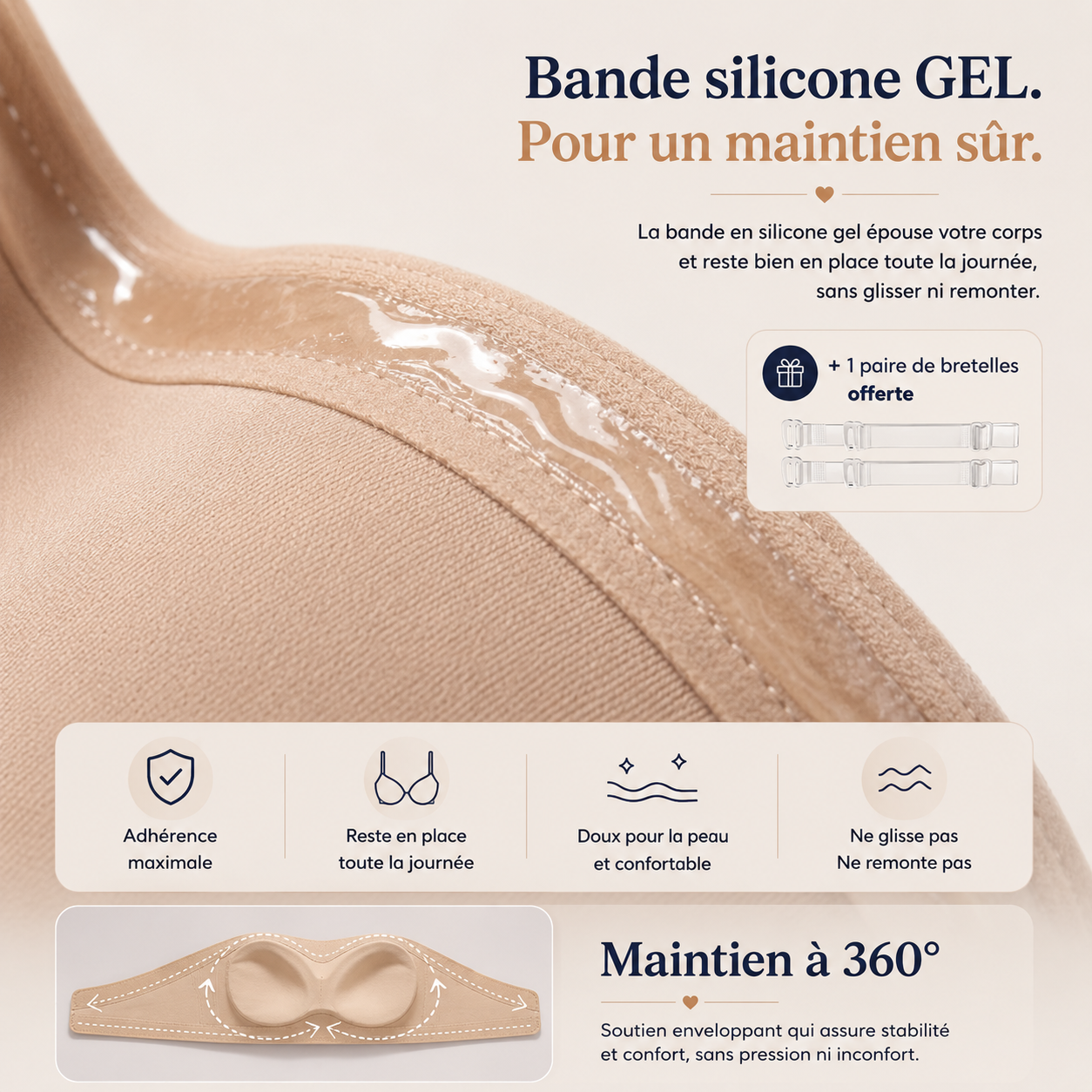 Soutien-gorge Invisible Sans Bretelles BelleSûre™