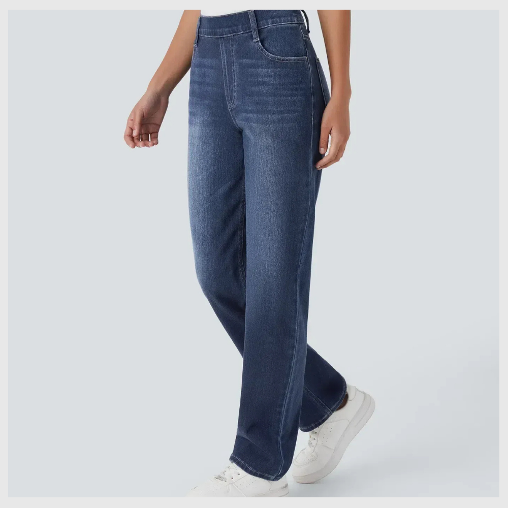 Pantalon élastique et confortable avec taille haute