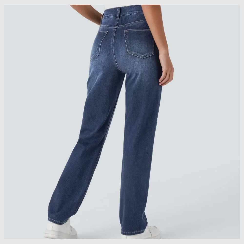 Pantalon élastique et confortable avec taille haute
