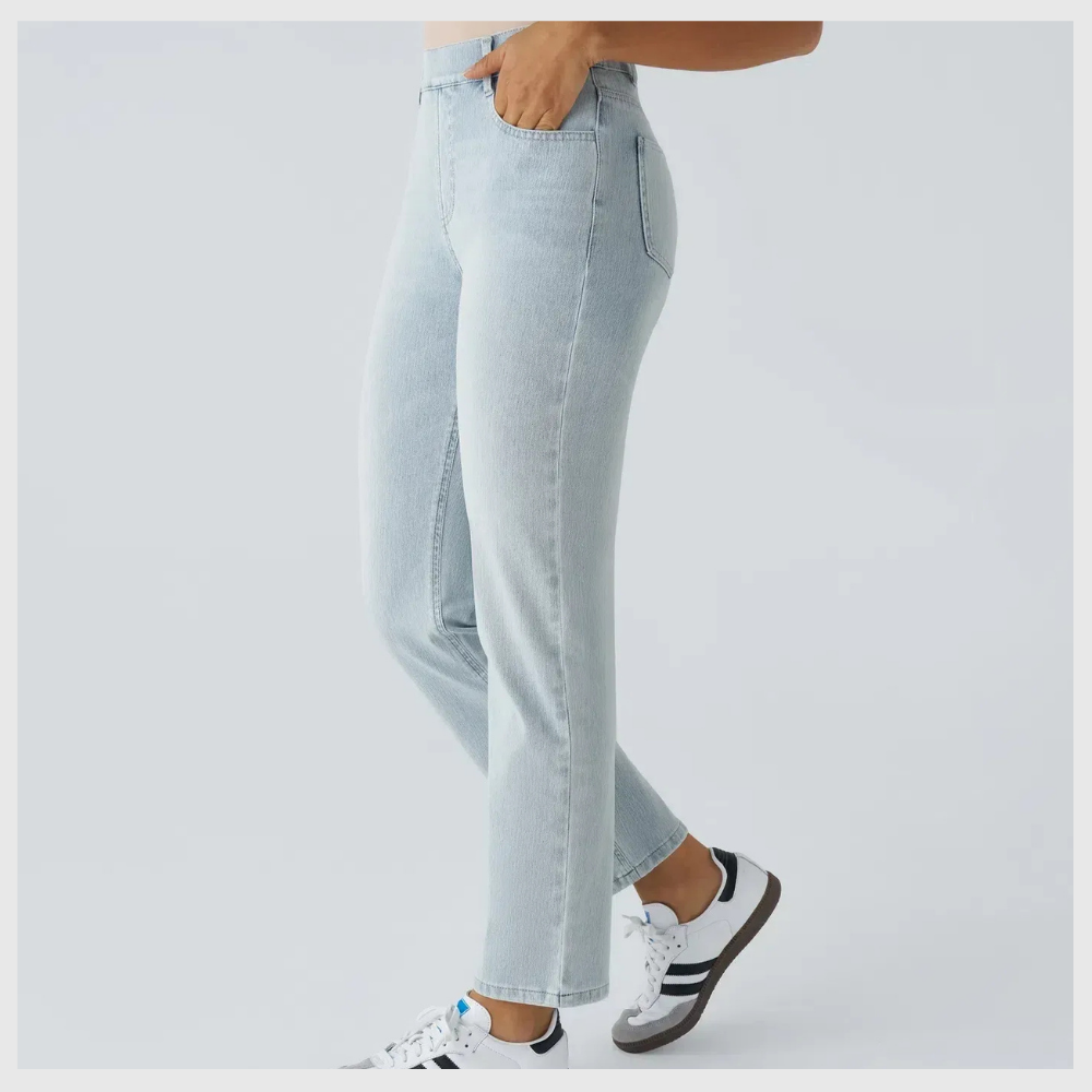 Pantalon élastique et confortable avec taille haute