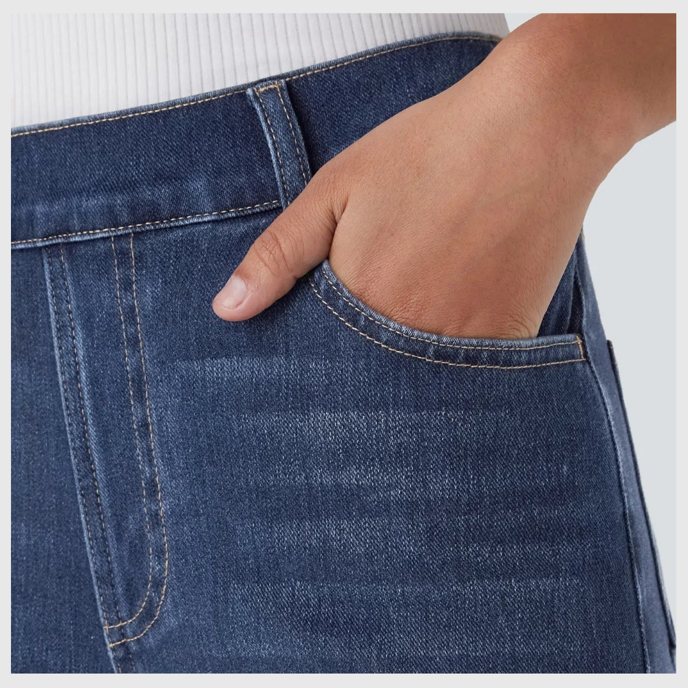 Pantalon élastique et confortable avec taille haute